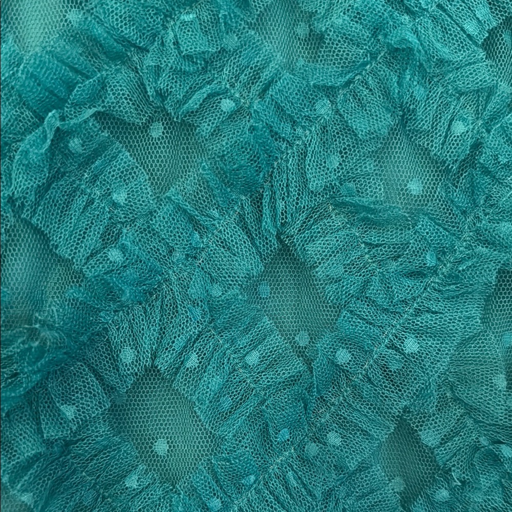 Elegant Teal Ruffle Dress - Picture 3 of 4